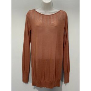 Club Monaco Orange Sweater Top Wool Blend Size M